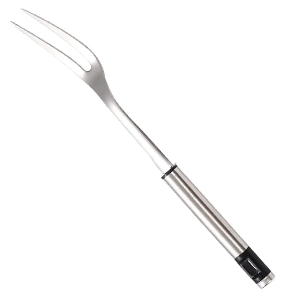 1pc U Shape Stainless Steel Meat Fork BBQ Fork Outdoor Roasting Fork Large Serving Fork Grill Skewers Roasting Sticks Barbecue