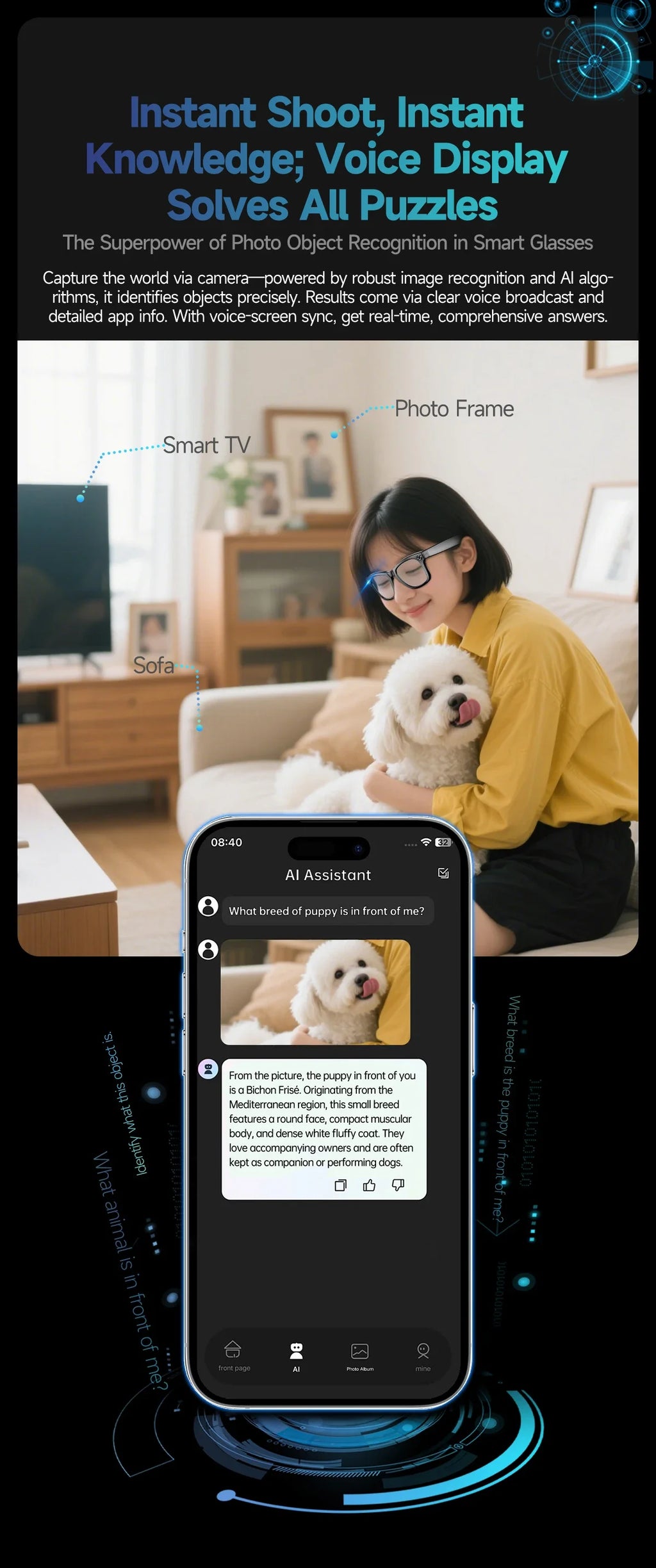 2026 New Upgrade smart glasees With Camera Video Recording AI Photo Recognition Bluetooth Call Translation Voice Sunglasses Man