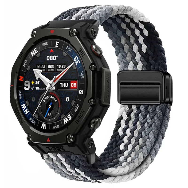 20mm 22mm Nylon Strap for Amazfit T-Rex3 Pro 48/44mm Helio Balance 2 Magnetic Buckle Bracelet Amazfit Active 2 Bip 6 5 Wristband