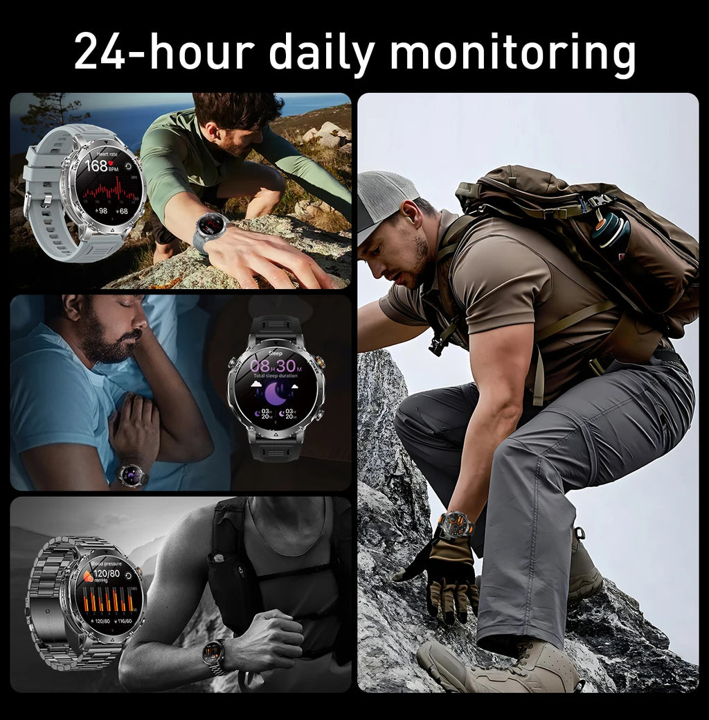 LIGE Men Smart Watch 1400 mAh 1.7 Inch Screen Bluetooth Call Voice Assistant Watch Sport Fitness IP68 Waterproof Smartwatch 2026