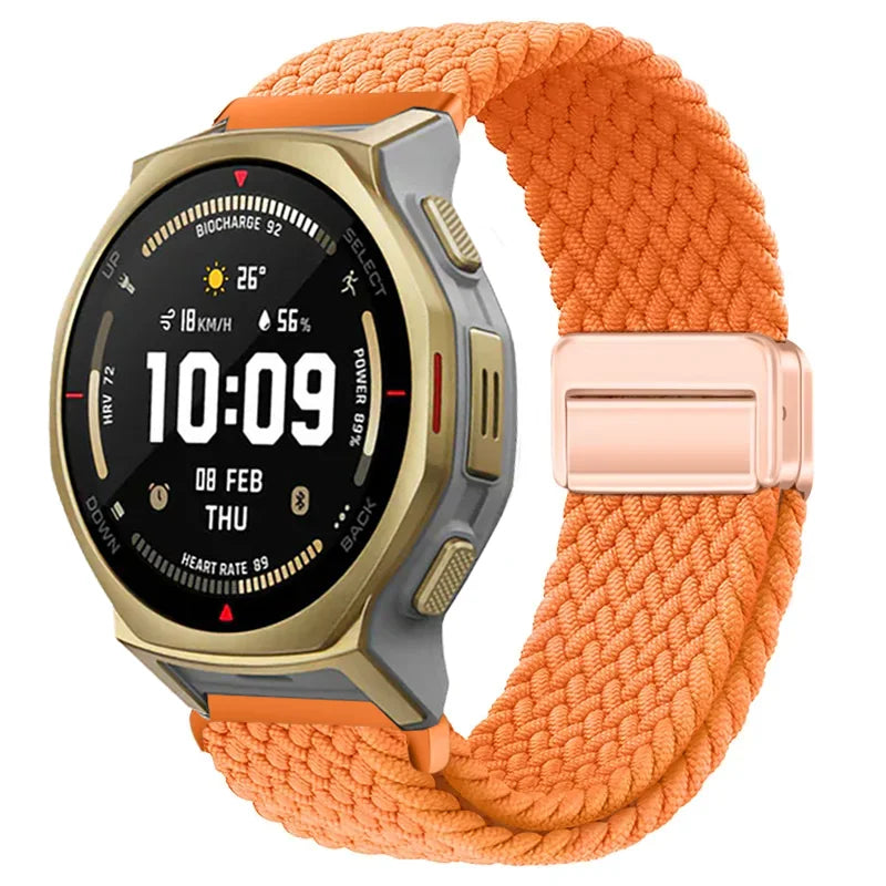 20mm 22mm Nylon Strap for Amazfit T-Rex3 Pro 48/44mm Helio Balance 2 Magnetic Buckle Bracelet Amazfit Active 2 Bip 6 5 Wristband