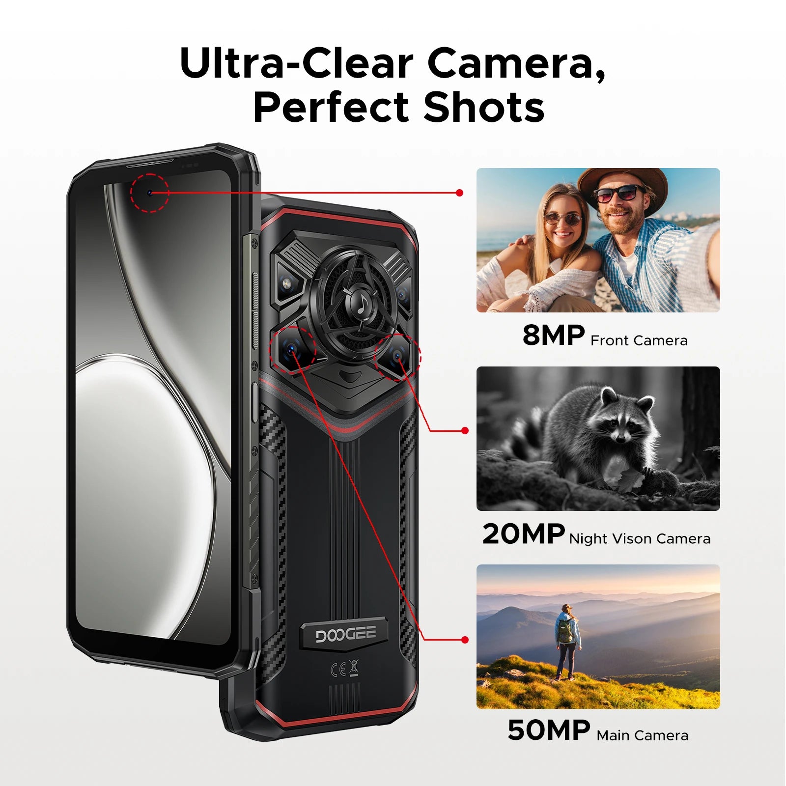 DOOGEE Blade20 Pro Rugged Phone 6.6'' Screen Gemini AI 125dB Speaker 11800mAh Battery 24GB(6+18) 256GB Android 15 NFC Smartphone
