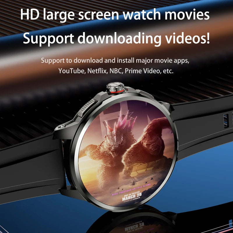 Original H99 Smart Watch Android Watches 1.95inch Amoled Screen Men's Smartwatch With 190° Rotary Camera GPS WIFI Sim Card Slot