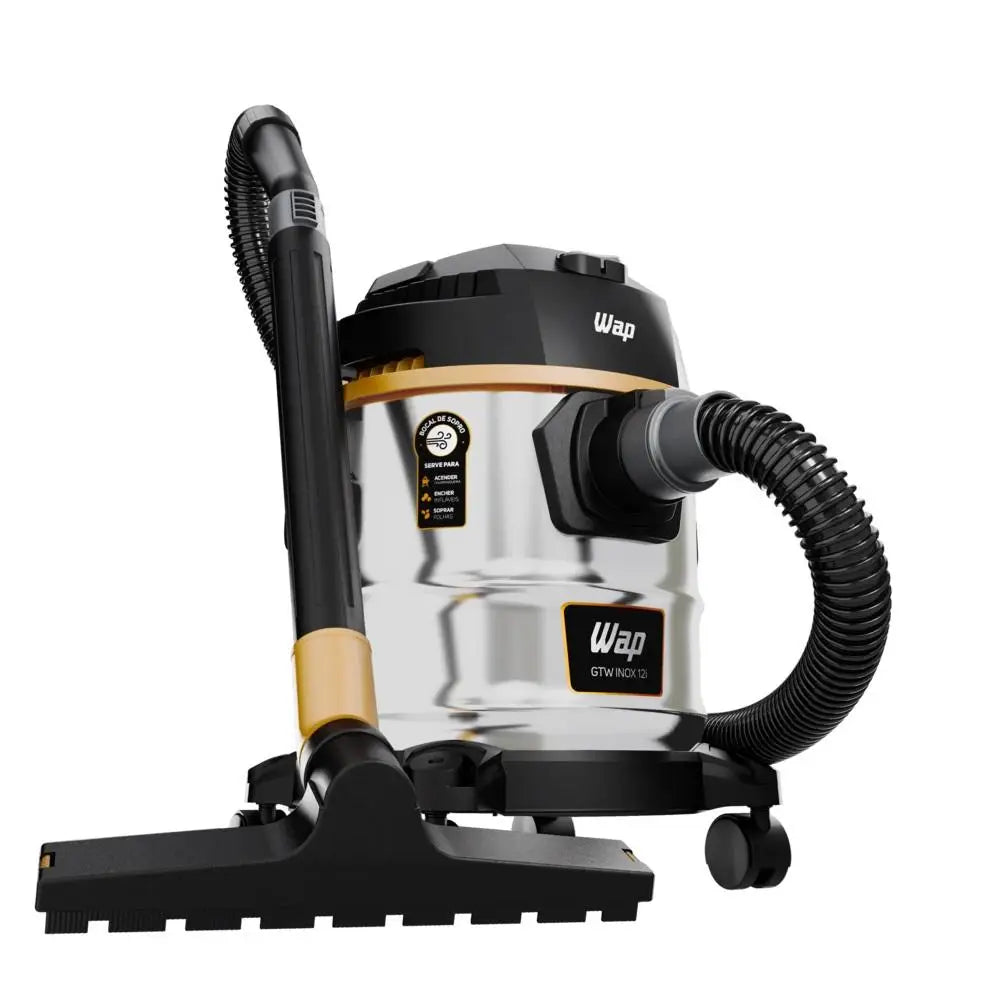 Water and Vacuum Cleaner GTW INOX 12I, 220V, 1600W, Stainless Steel, Black and Yellow, WAP