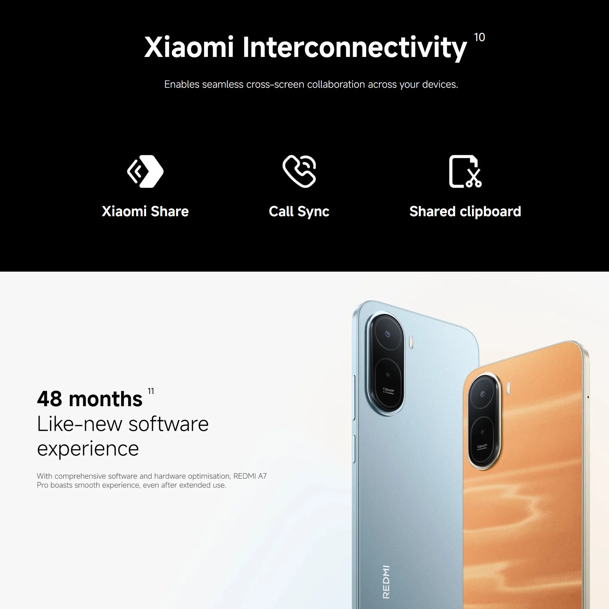 Xiaomi Redmi A7 Pro 4G, 4+128GB, Global Version, 6.9" 120Hz LCD Display DC Dimming Powered by UNISOC T7250 Processor 13MP Main Camera 8MP Front Camera 6000mAh 15W Side Fingerprint Sensor 3.5mm Headphone Jack NFC