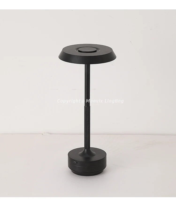 Portable Cordless LED Table Lamp 5000mAh Battery Stepless Dimming for Restaurant Outdoor Party Camping  Atmosphere Night Light