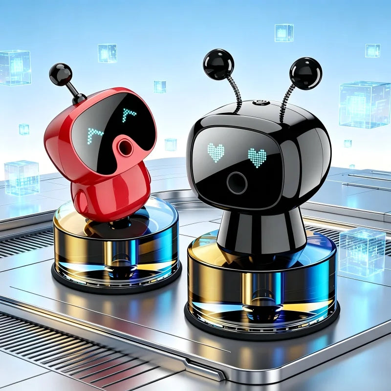 Smart robot aroma diffuser ornament, automatic start and stop, automatic fragrance spraying, suitable for car and home