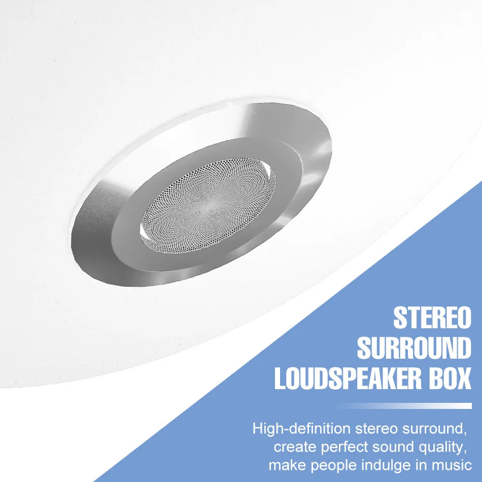 100W RGB LED Smart Ceiling Light AC100-240V Bluetooth Connection APP Remote Control Dimmable Chandelier With Speakers Music Lamp