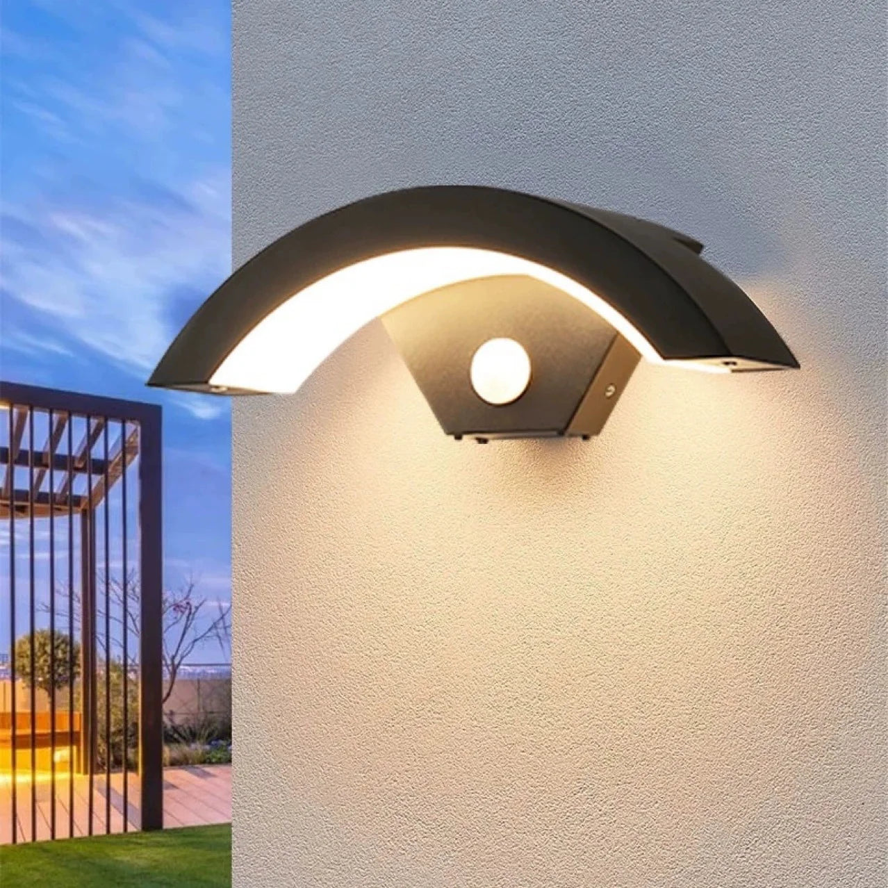 Motion Sensor Outdoor Light LED Exterior Motion Porch Light Modern Outdoor Wall lamp IP65 Waterproof 3000K for House Garage