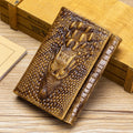 100%Leather men's wallet, leather short multi card bag, leather men's wallet, crocodile patterned wallet