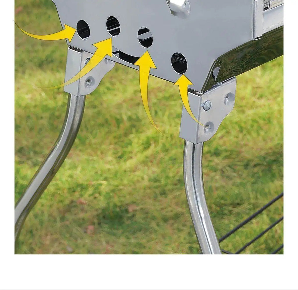 Large Portable Outdoor BBQ Grill Charcoal Grill Cooking Tool for Camping Picnic Garden Home Use Easy to Clean Easy to Carry