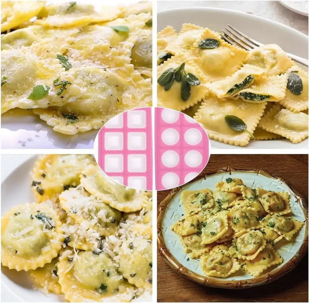 Kitchen Tools 10 with Tortellini Molds Ravioli Cutter Aluminum Shape Dumplings Mould Dough Press DIY Tools for Making Pastry