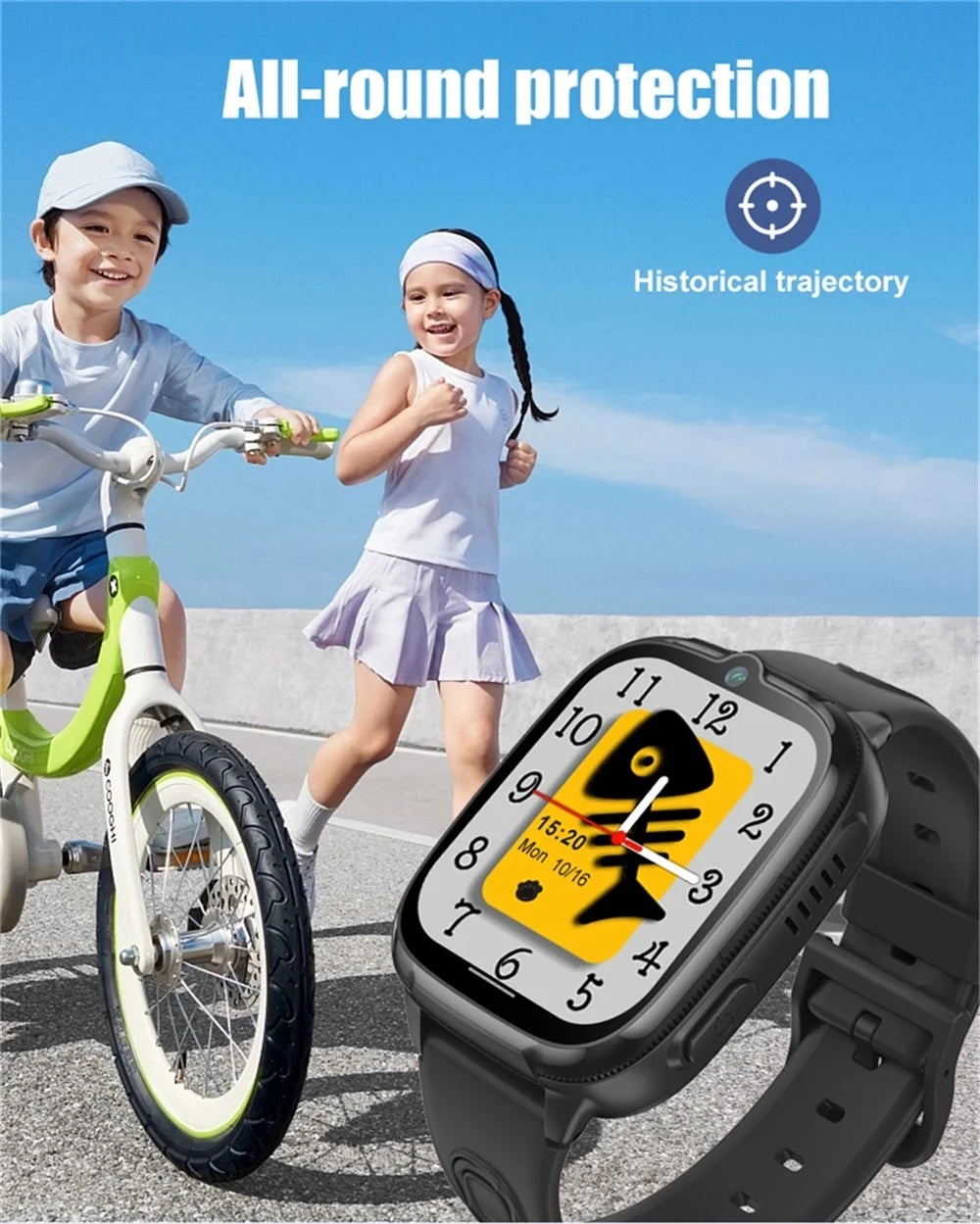 696 Kids Smartwatch 4G Network Video Call LBS WIFl Positioning Voice Calls Waterproof Children Smart Watch Calculator Student