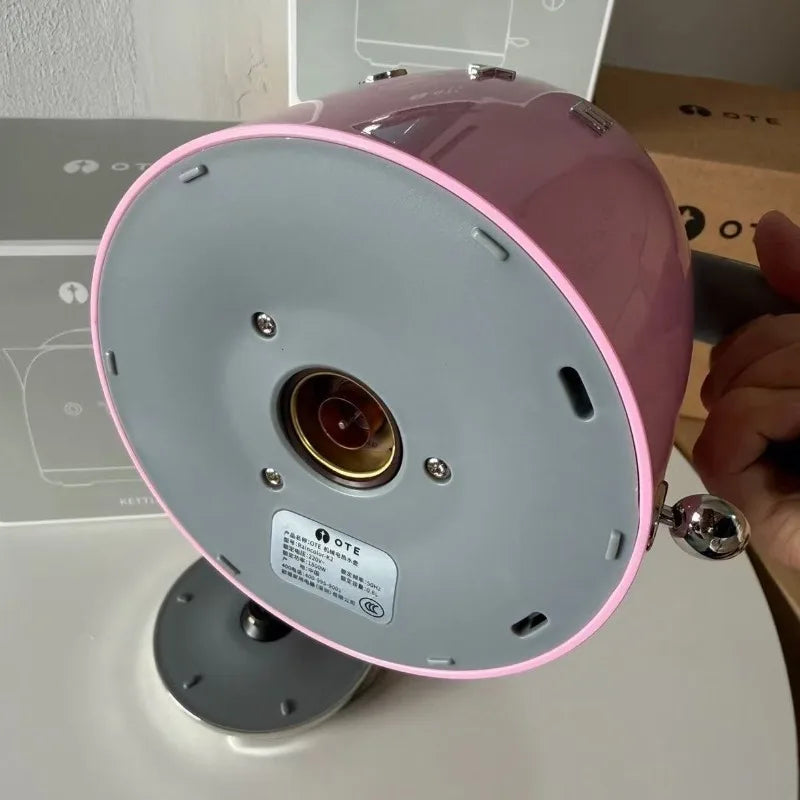 0.8L Pink Automatic power Off 316Stainless Steel Electric Kettle Water Boiler Strix Thermostat Heat-proof