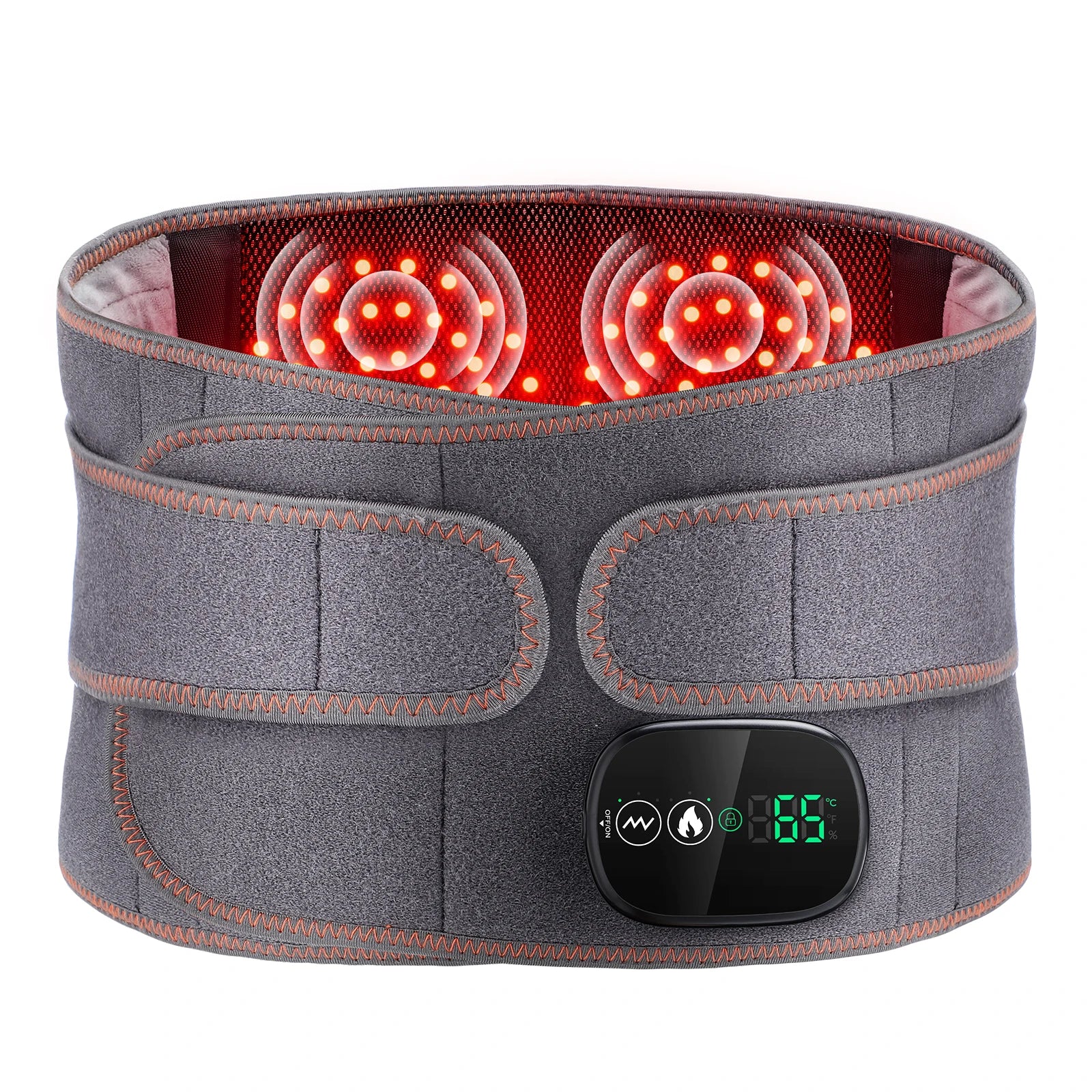 Electric Heating Waist Massage Belt Infrared Vibration Hot Compress Lumbar Brace Spine Protect Massager Back Support Belt