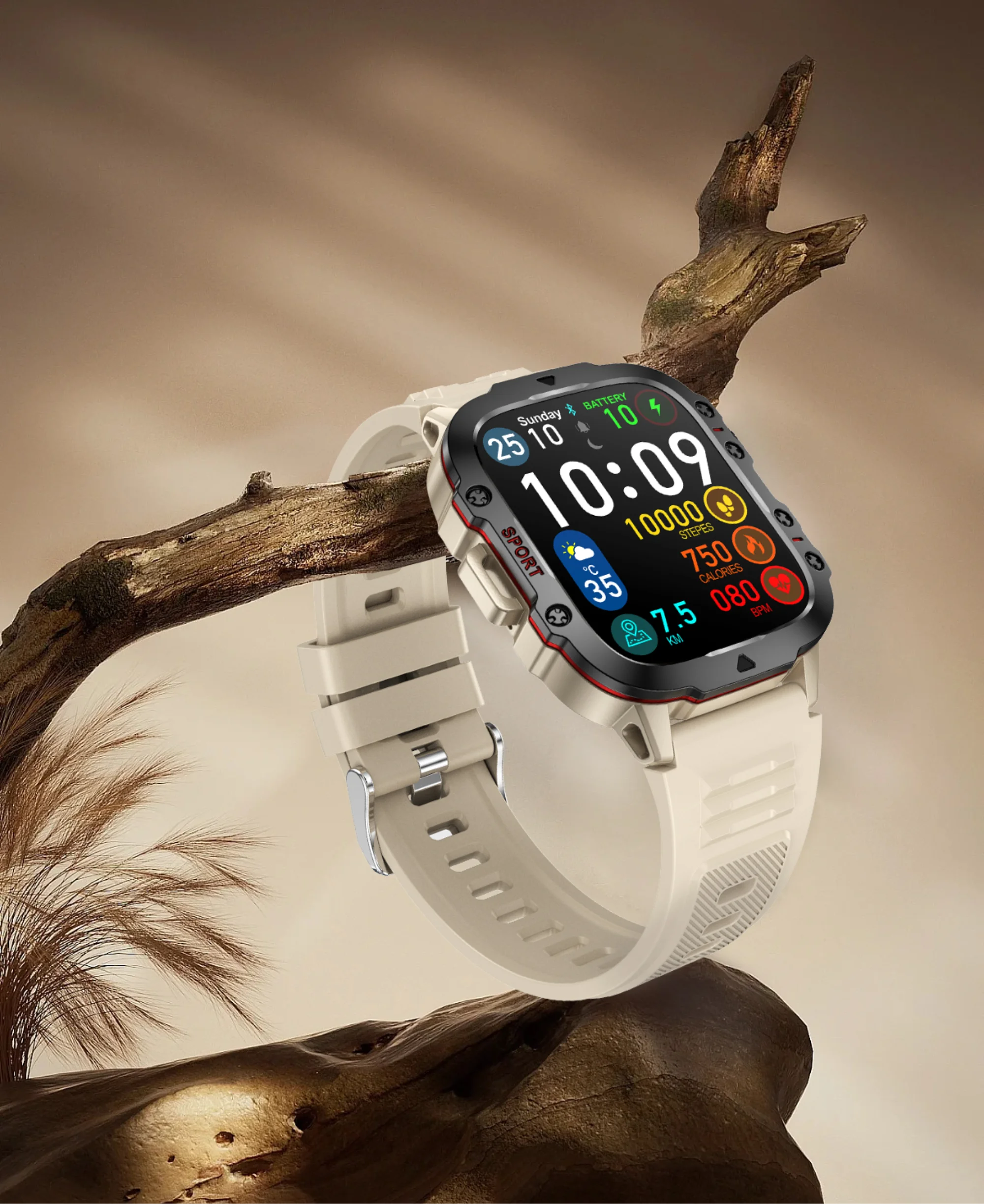 Military GPS Tracker SmartWatch Men 5ATM Outdoor Sports Fitness Tracker Health Monitor 1.96 BT Call Smartwatch For IOS Android