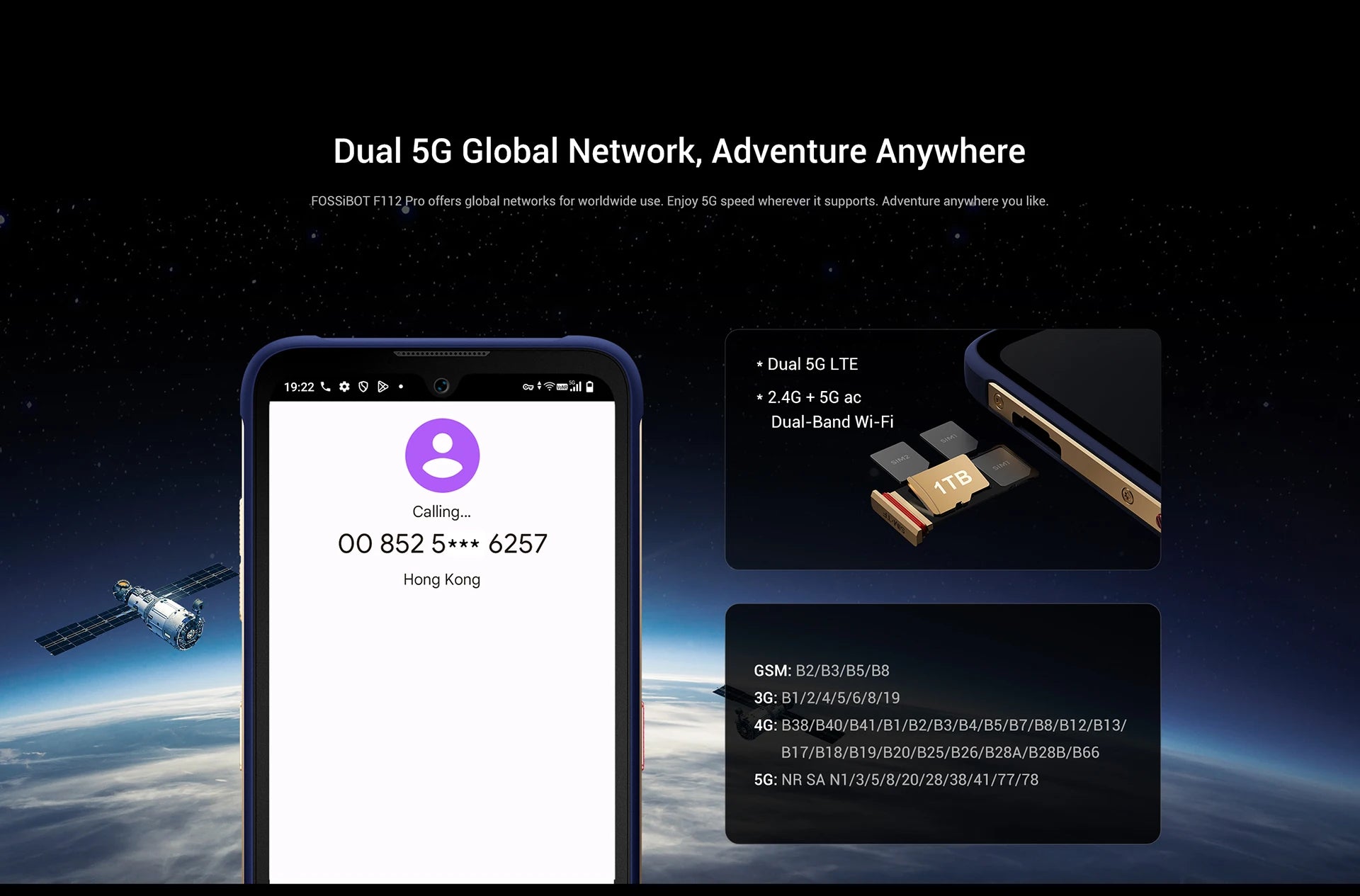 [World premiere] Fossibot F112 PRO 5G Rugged Smartphone 6.88" HD+ 7150mAh 24G(8+16)+256G Mobile Phone Android 14 50MP Cell Phone