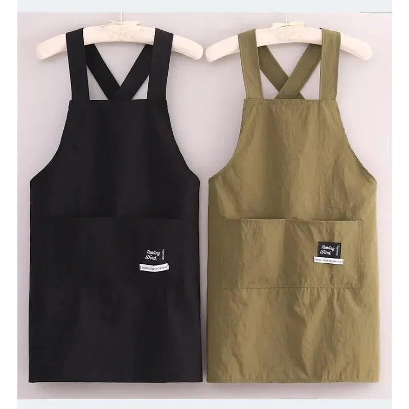 Multi-Purpose Unisex Breathable Waterproof Kitchen Apron Adjustable Strap Oil Resistant Bib for Cooking Cleaning Restaurant Work