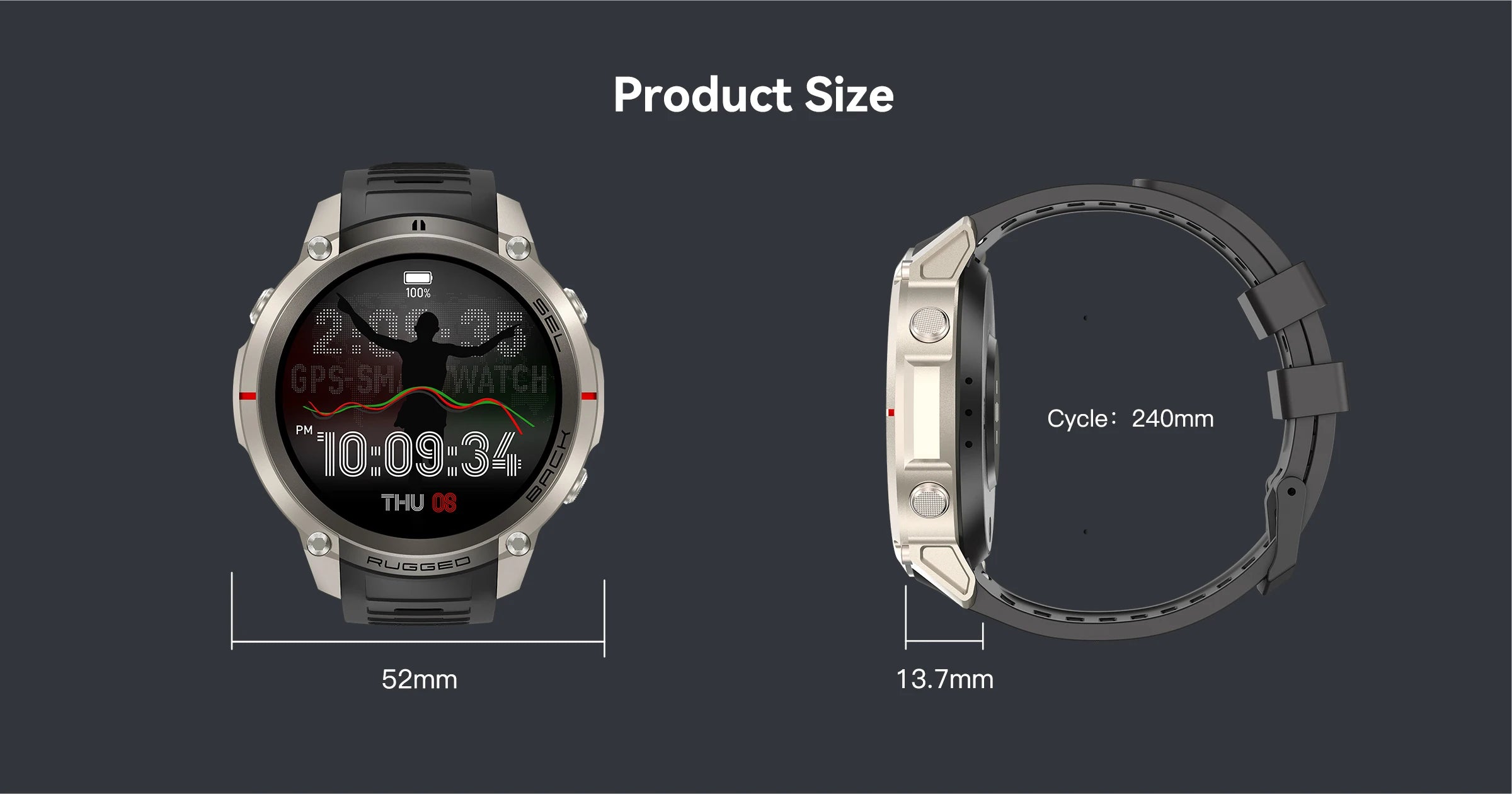 2026New Outdoor GPS Smart Watch Offline Maps Download Compass Tracking 5ATM Waterproof Tactics Sport Smart Bracelet For Men gift