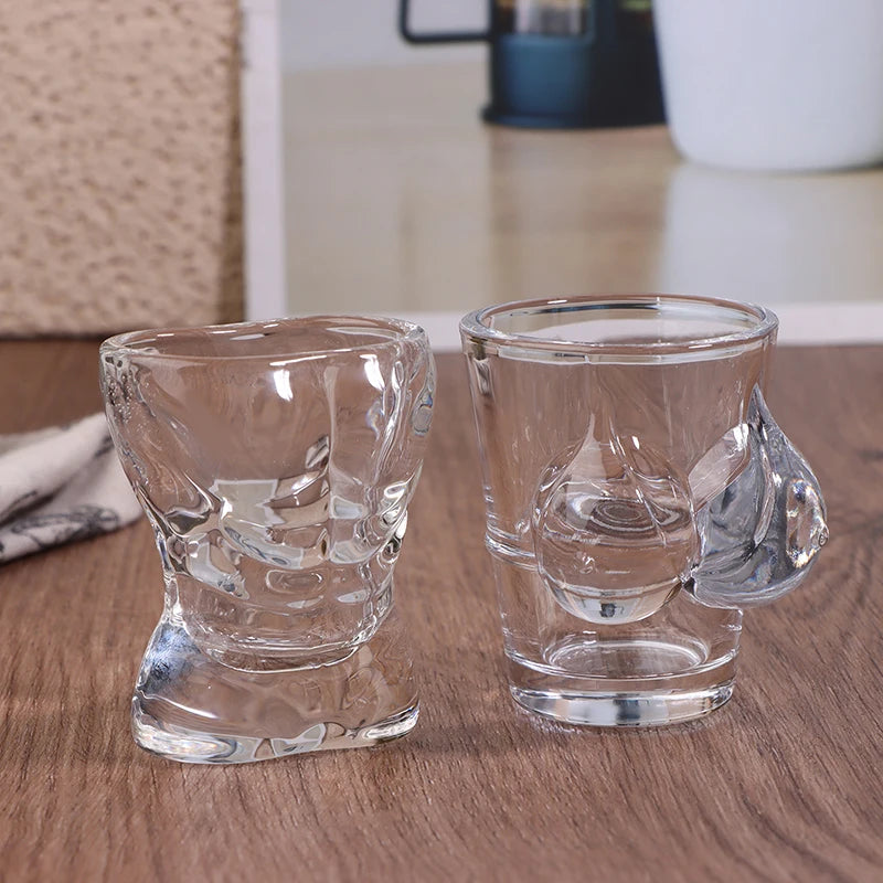 1PC Novelty Body Shaped Glass Beer Cup, Transparent Drinkware for Cocktails and Juices, Funny Wine Glass, Bar and Cafe