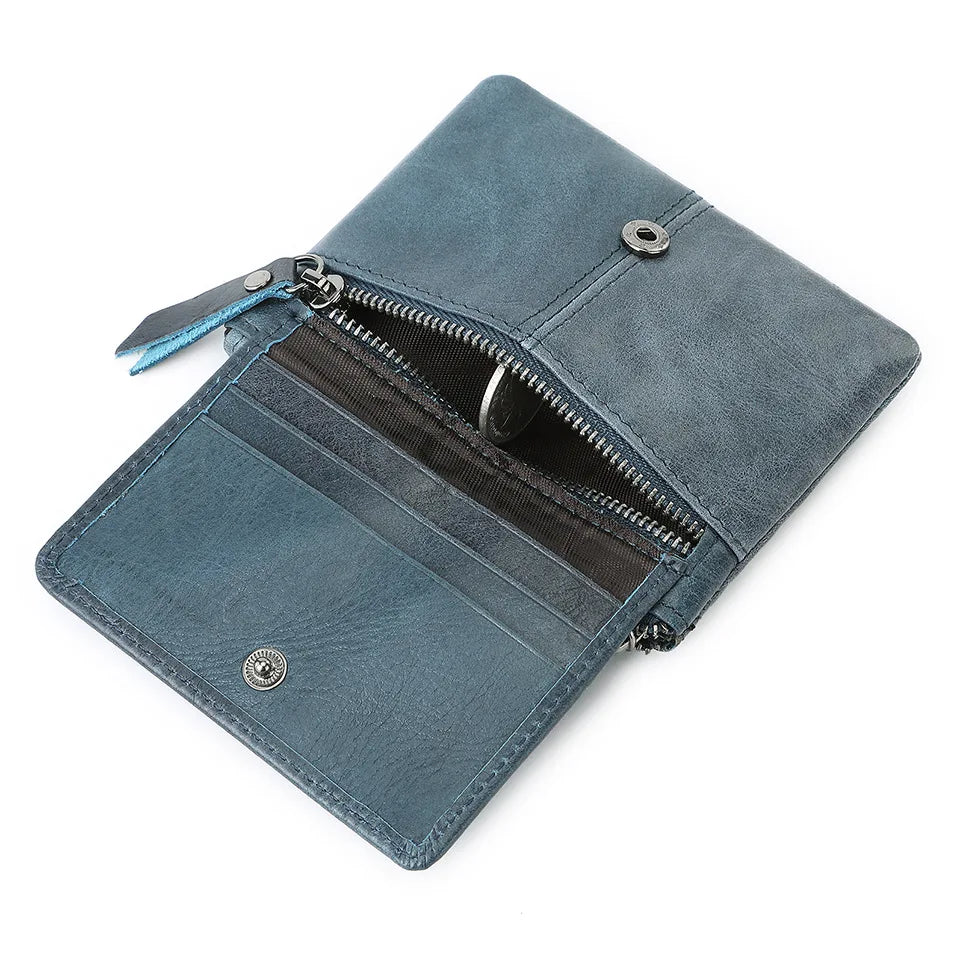 New Cow Leather Women's And Men's Card Bag Coin Purse Slim Credit Card Holder Wallet For Men and Women ID Card Pocket