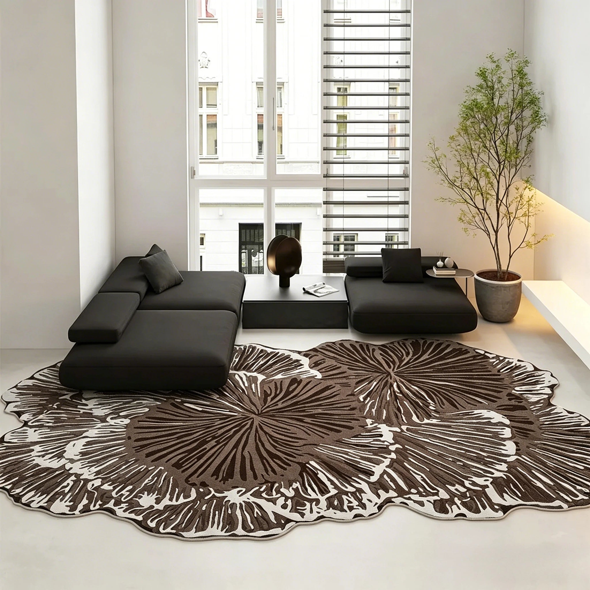 Irregular Shape Bedroom Decor Carpet Large Area  Carpets for Living Room Thickend Plush Lounge Rug Fluffy Soft Bedside Floor Mat