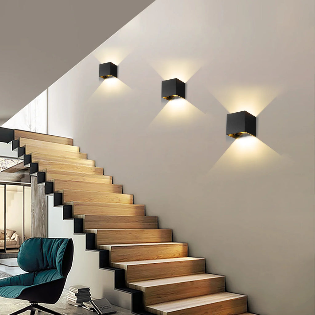 LED Wall Light AC110V-220V Outdoor Waterproof Home Decoration Up Down Wall Interior Lamp Living Room Bedroom Stairs Lighting