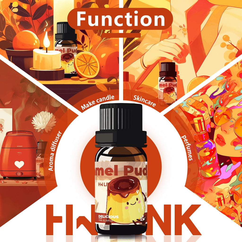 Caramel Pudding Parfun Essential Oils Skin Care Massage Body Oil Perfume Women For Candle, Soap Making, Aromatherapy, Diffusers