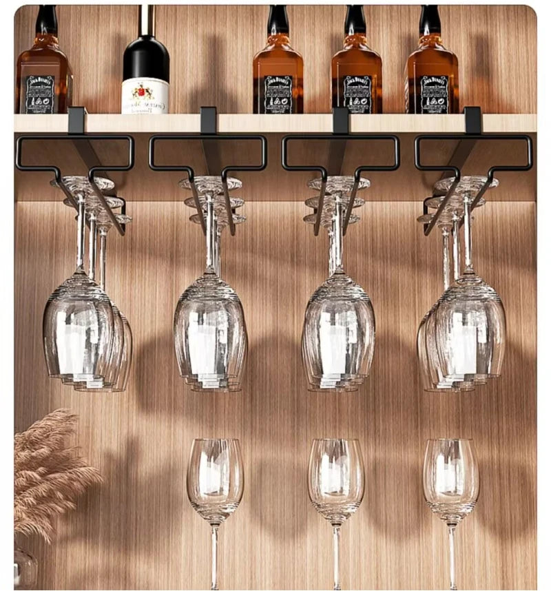 Hanging Red Wine Glass Storage Rack, Home High Footed Cup Storage Rack Without Punching Holes, Inverted Drain Rack