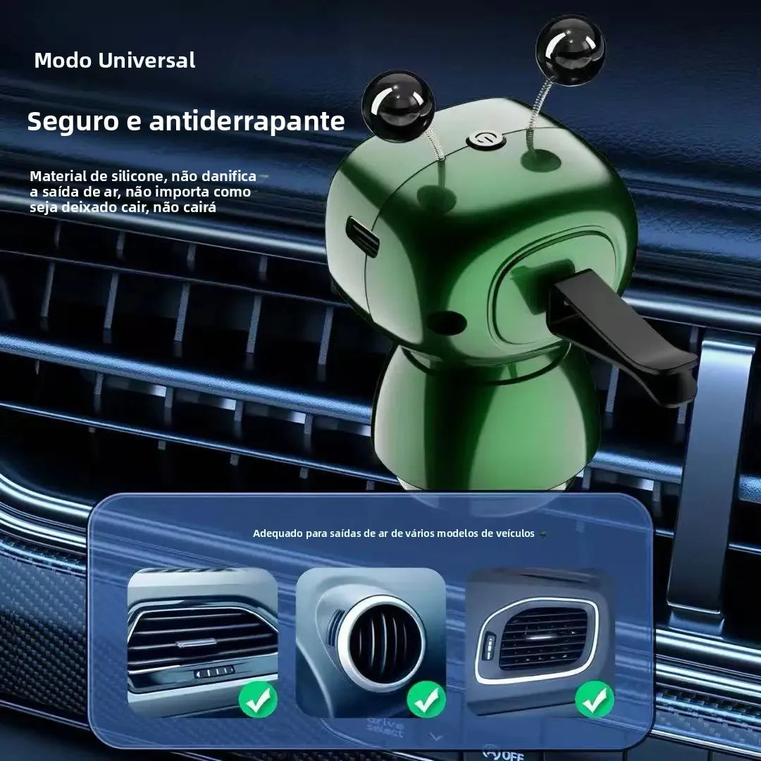 Smart Robot Car Air Vent Perfume Clip Auto On/Off with Car Start New Spring Summer Style Long Lasting Fragrance Odor Eliminator