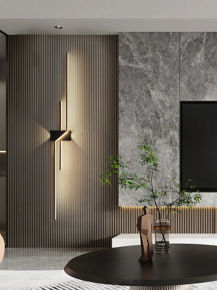 Wall Lamp Living Room TV Background Wall Lantern Minimalist Strip Lamp Bedroom Bedside Decoration Aisle Lamps Bracket Light