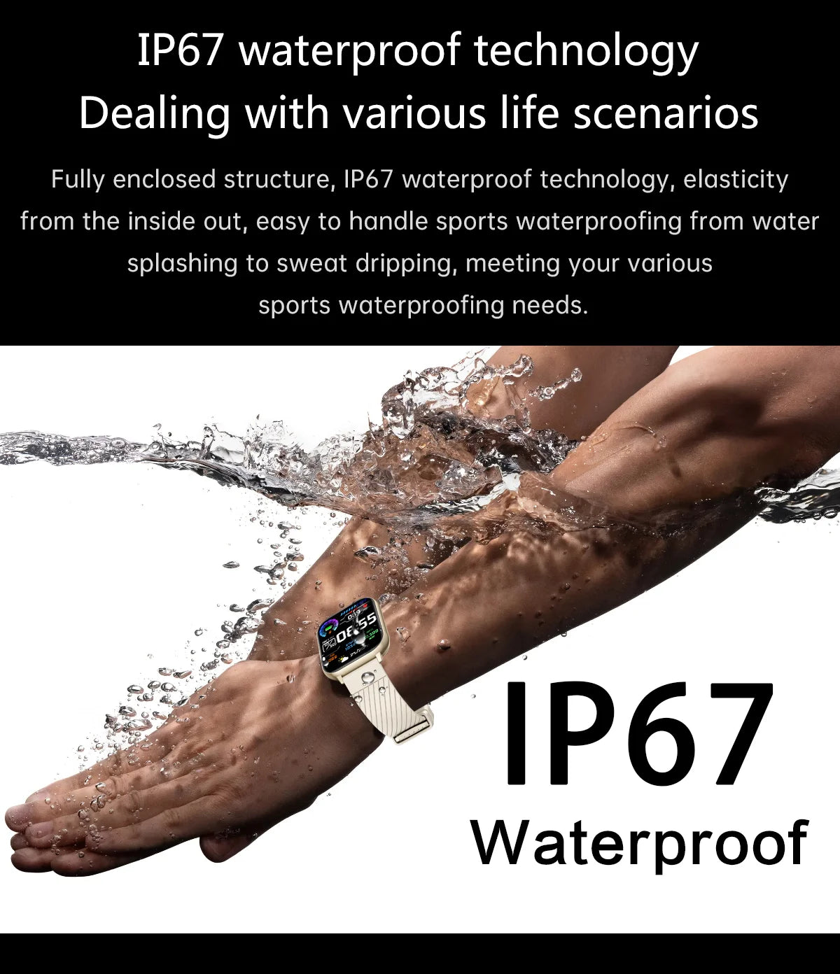 LIGE 2025 Smart Watch Men Full Touch IP67 Waterproof Alarm Clock Heart Rate Health Monitor Lady Gift Sports Fitness Smartwatches