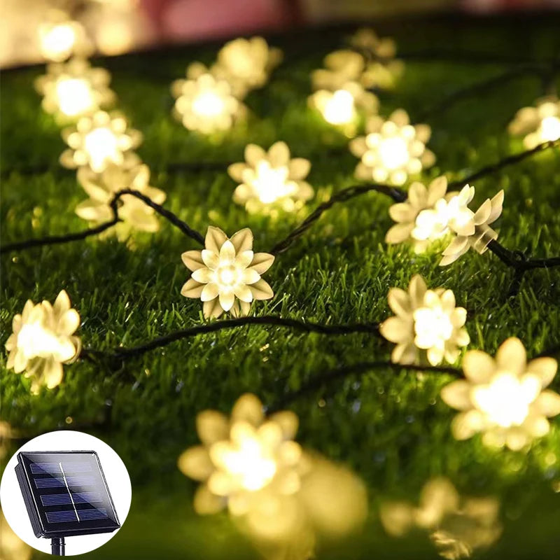 Led Solar Lamp Solar Garden Light Xmas Outdoor Decoration Lights Garden Butterfly Rose Decorative Light Outdoor Garland Lights
