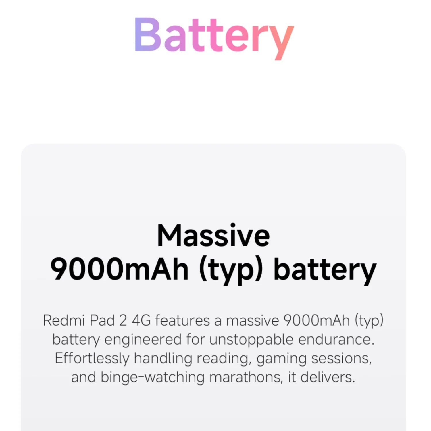 Xiaomi Redmi Pad 2 4G 4+128GB Global Version Tablet MediaTek Helio G100-Ultra 11" 90Hz 2.5K EyeCare Display 9000mAh 18W Charging