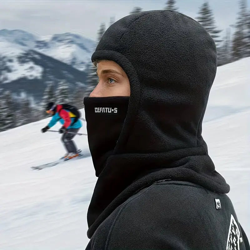 Fleece Balaclava Cycling Cap Cold-proof Windproof Warm Hood and Hat Thicken Thermal Ski Windproof Cap Women Men