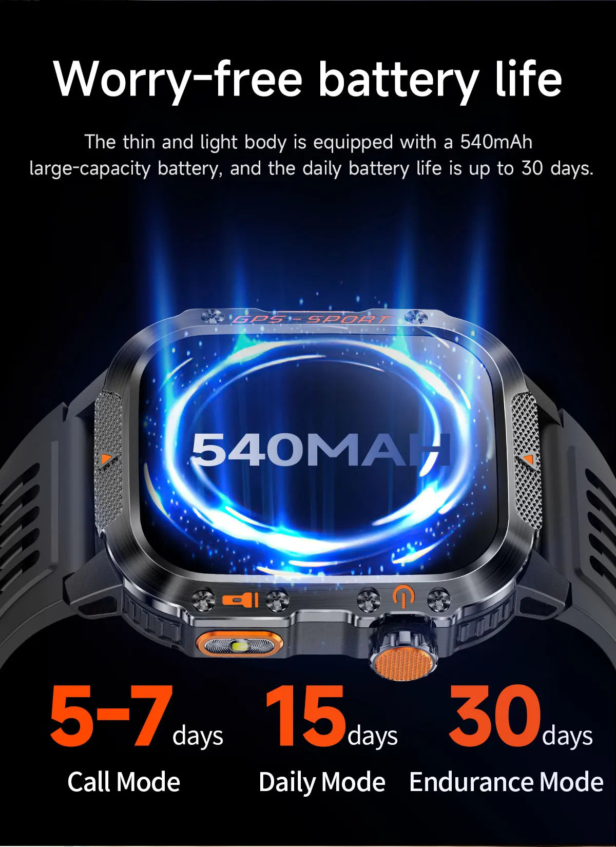 New Military Smartwatch Real GPS Compass Outdoor Smart Watch 3ATM Waterproof Sports Watches for Man Woman Electronics Clock 2025
