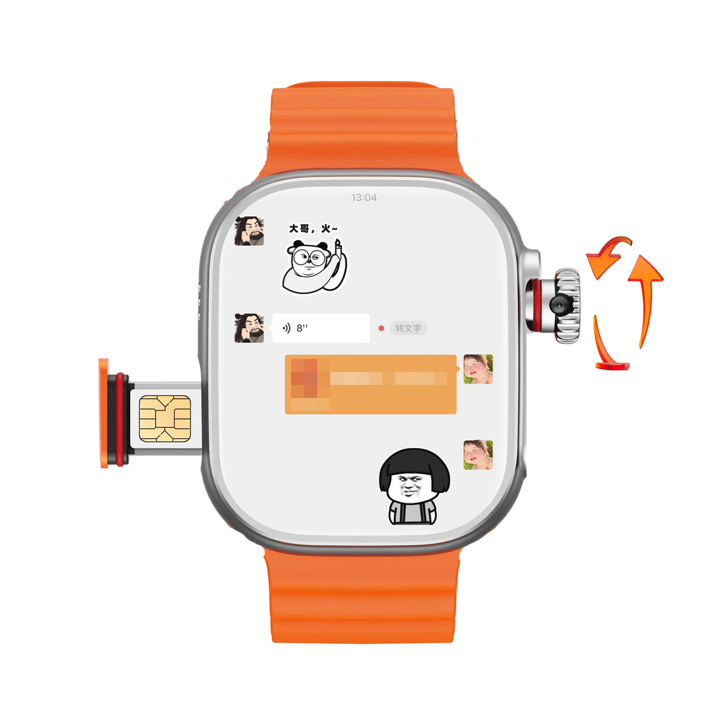 Original CDS9 Ultra Smartwatch Android 9.0 4G Network Sim Card Rotary Camera Amoled Google Play Store Global Version Smart Watch