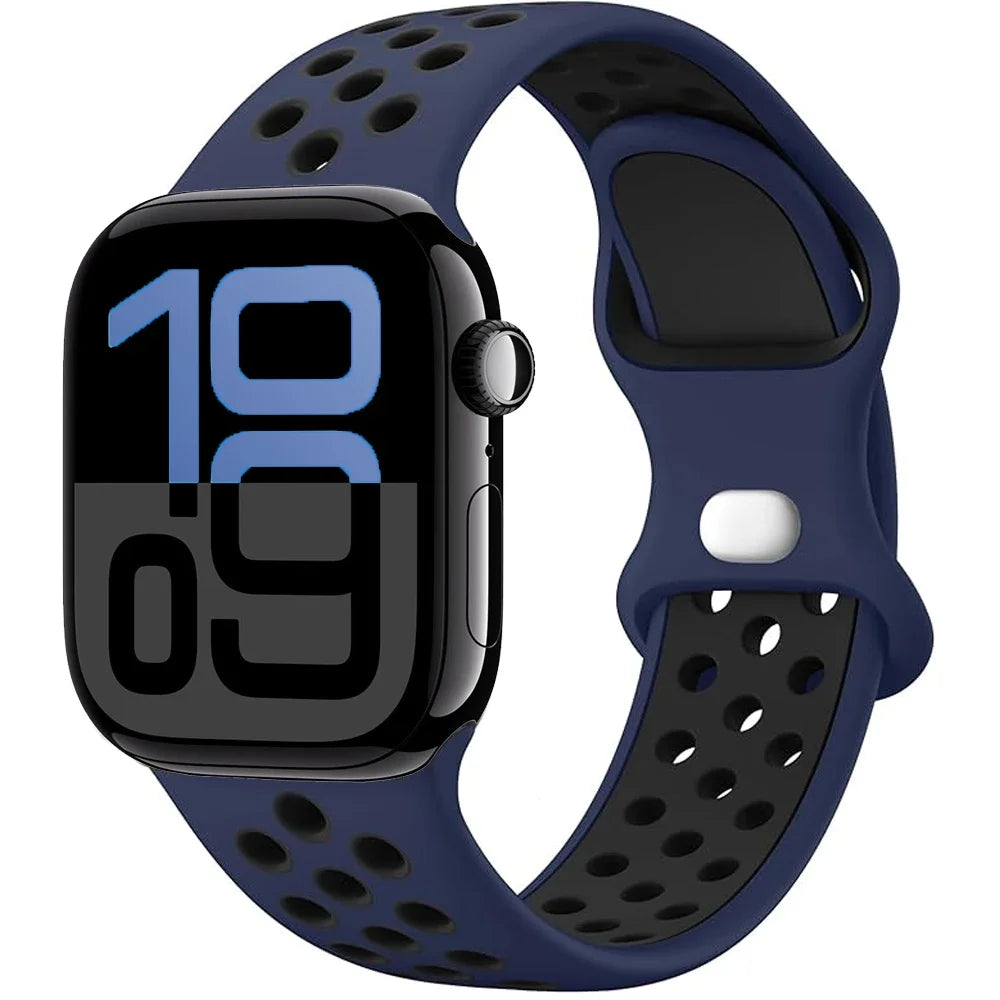 Silicone Strap For Apple Watch Ultra3 49mm 11 10 9 8 7 46mm 45mm 42mm 41mm Breathable Bracelet band iWatch 6 5 SE 44mm 41mm 40mm