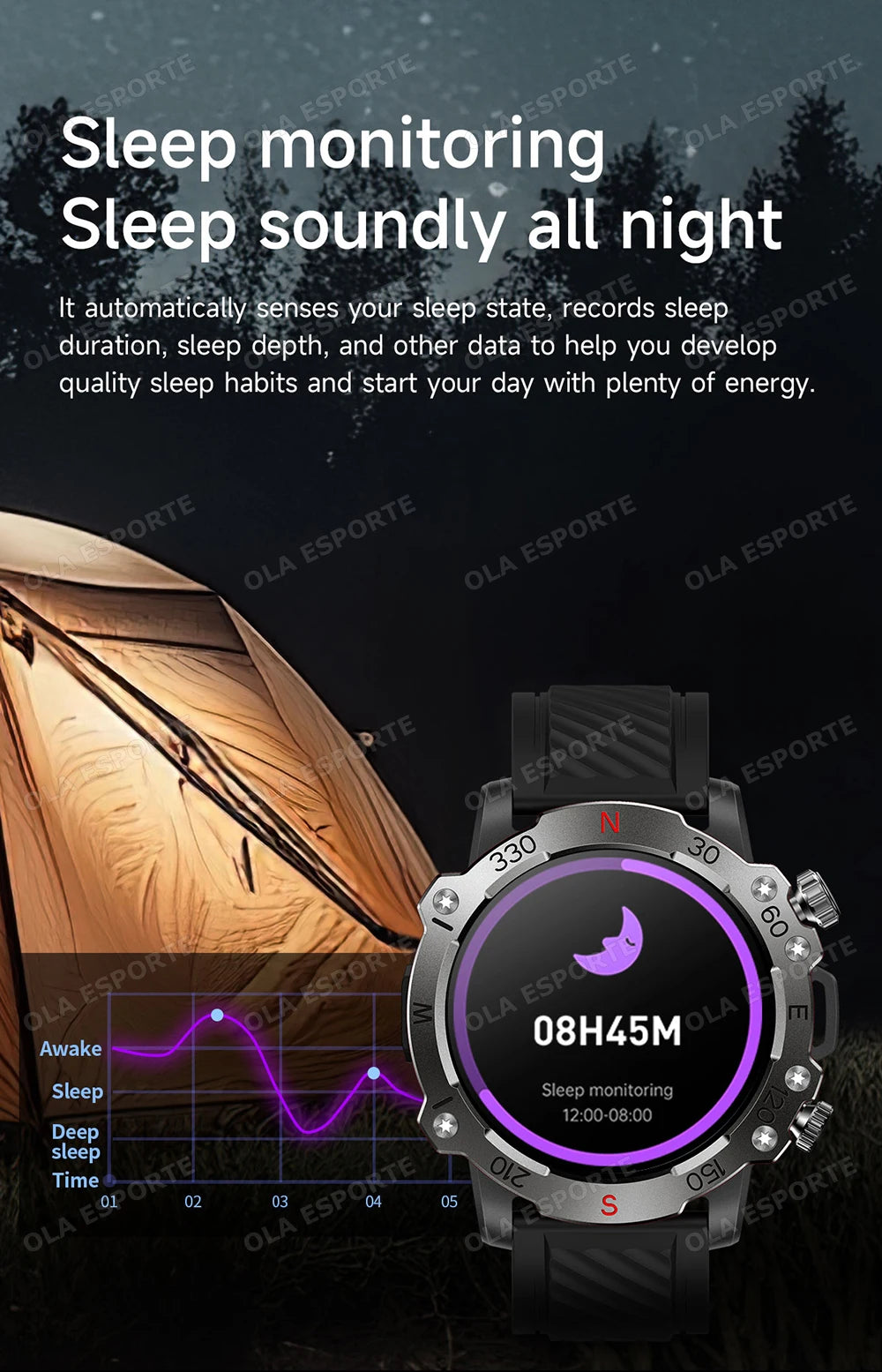 GPS Smart Watch 5ATM Waterproof Built-in Dual-band GNSS GPS Motion trajectory Military Sport Smartwatch Men 2025 New For Android