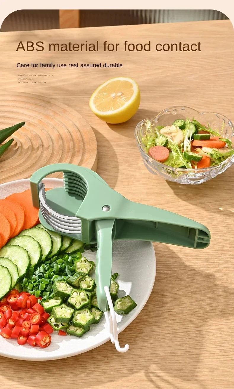 1Pc Kitchen Tools Stainless Steel Vegetable and Fruit Slicer Multi Functional Salad Slicer Kitchen Accessories
