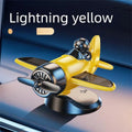 Car Solar Powered Rotating Airplane Decor Dashboard Windmill Spinner Creative Center Console Ornament Vehicle Accessories