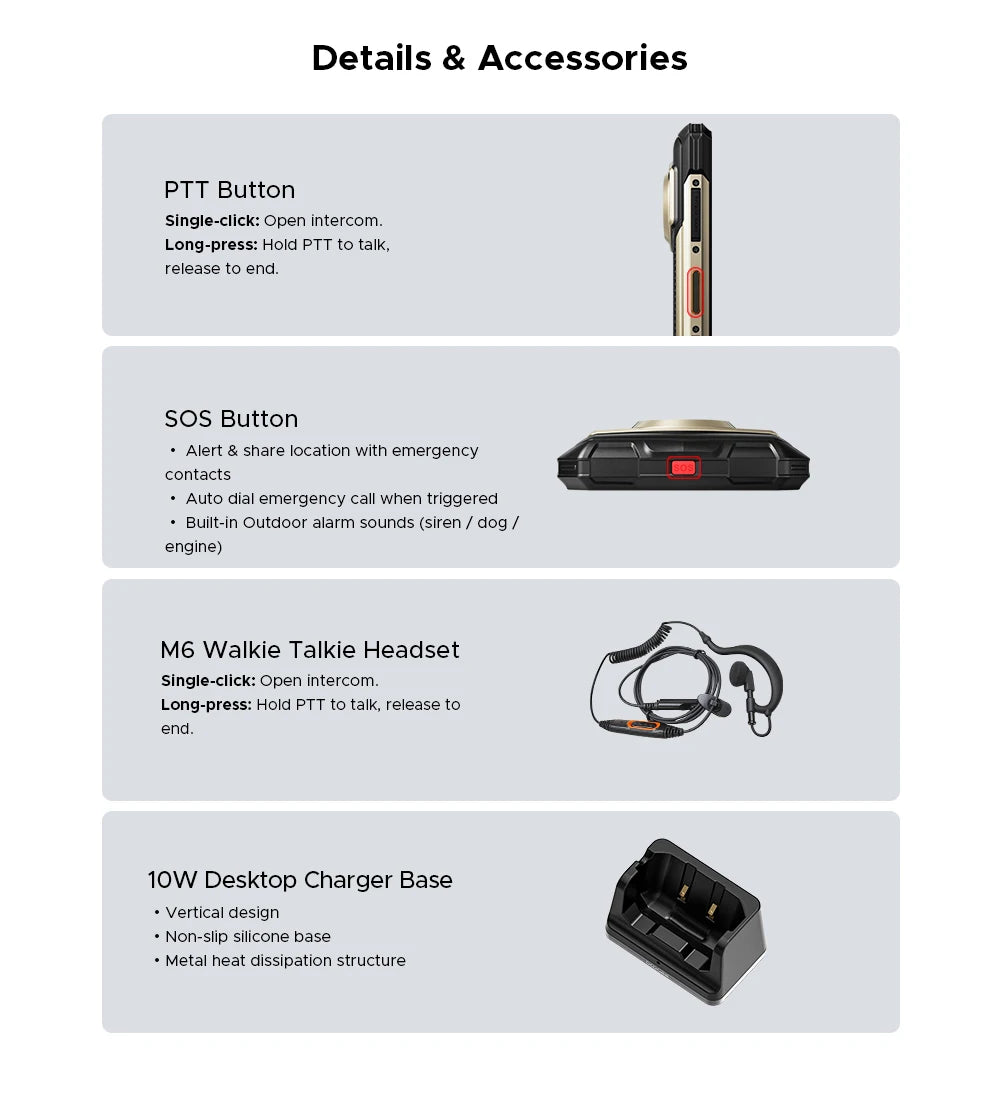 Global Version DOOGEE Fire 7 Ultra 5G Rugged Phone 32GB 256GB 13000mAh Battery Dimensity 6300 125dB Speake POC Walkie Talkie NFC