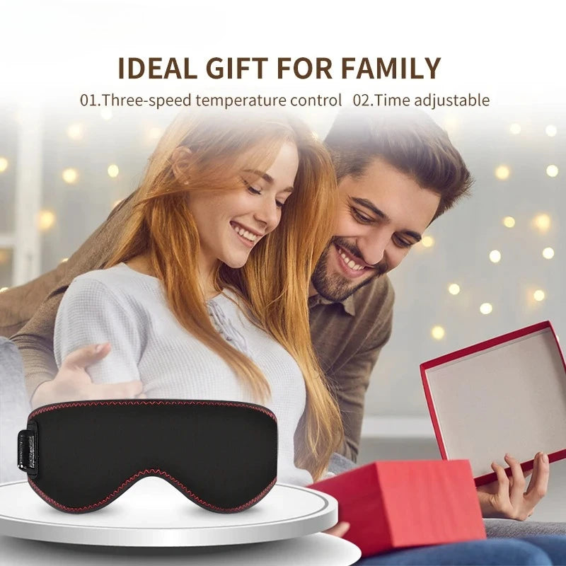 Heated Eye Mask Eye Mask for Dry Eyes with 3 Heat Levels Hot Compress Warm Compress Heating Pad for Sleep Dark Circles