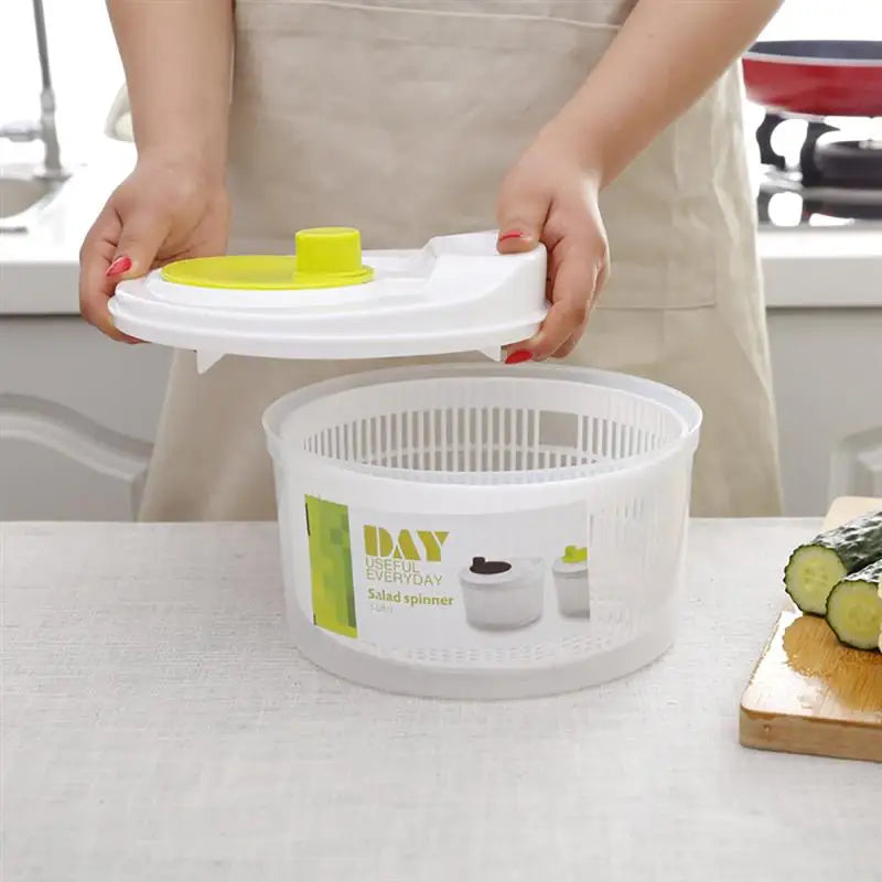 Salad Spinner Lettuce Greens Washer Dryer Drainer Crisper Strainer for Washing Drying Leafy Vegetables Kitchen Tools