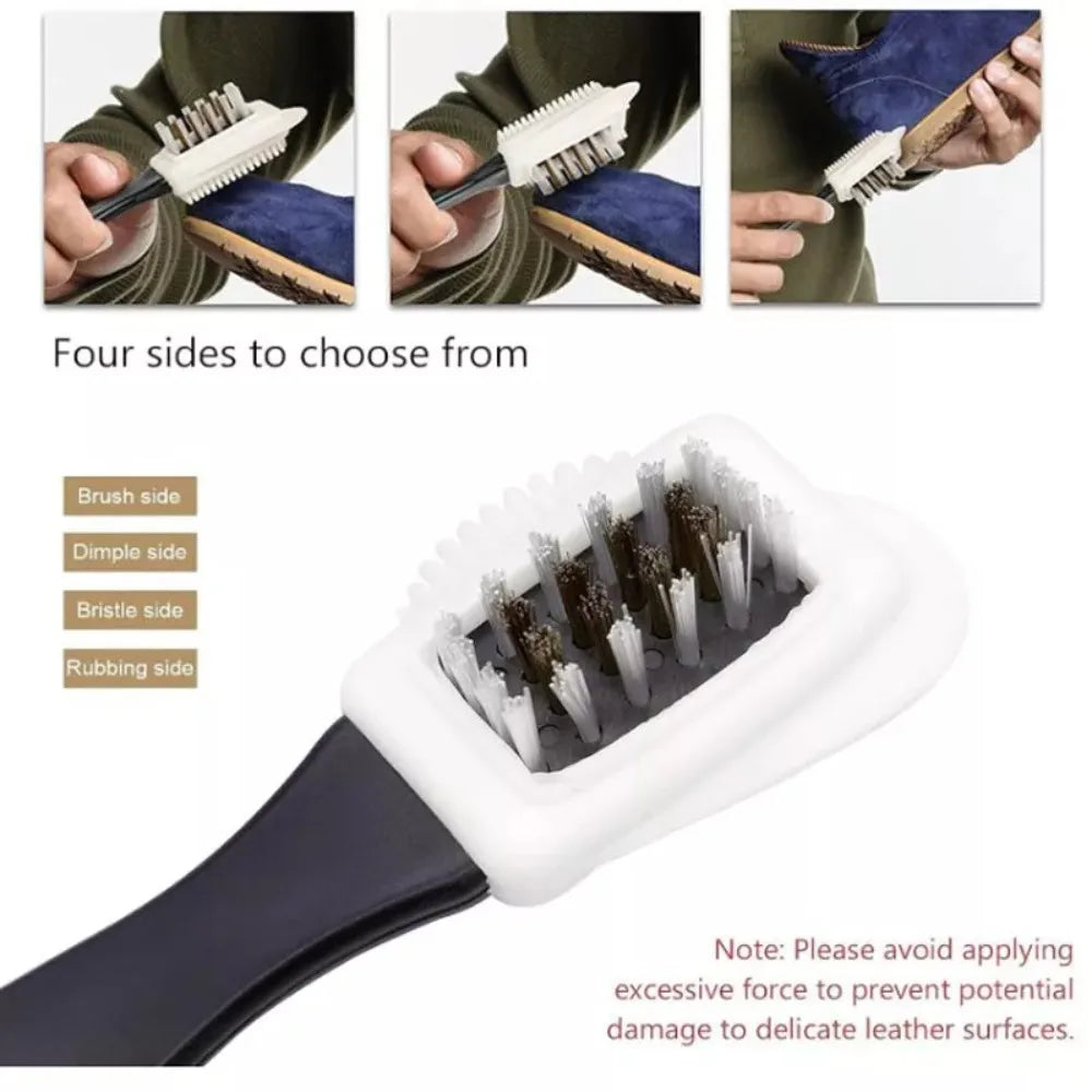 4Pcs/Set Stain Removal Suede Brush Kit With Eraser Cleaning Tool Home Use Nubuck Brushes Kit Boots Cleaning Cloth for Shoes