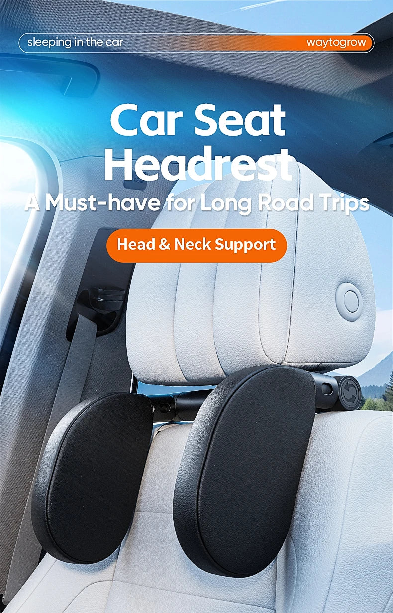 Memory Foam Car Pillow for Travel Adjustable Neck Support Cushion UniversalHeadrest for Passenger Seat