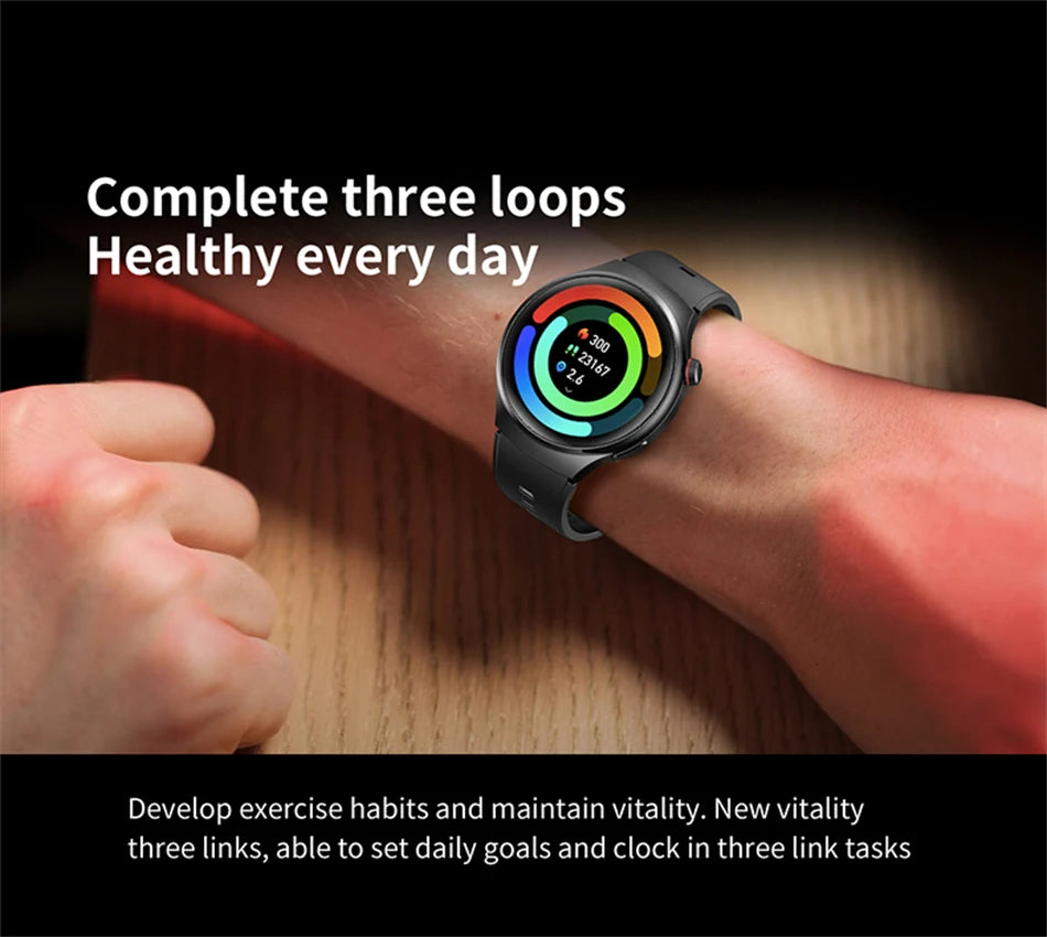 2025 New Bluetooth Call Smart Watch Men For Xiaomi IP68 Waterproof GPS Sports  AMOLED HD Large Screen Heart Rate NFC Watch Gift