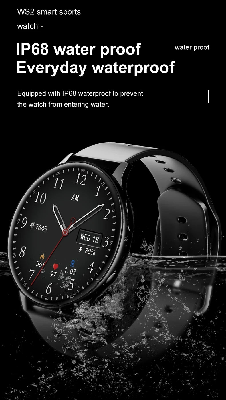 2026 New Women Bluetooth Call Smart Watch Heart Rate Blood Pressure Monitoring Smartwatches IP67 For Android IOS Men Smartwatch