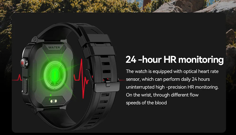 MEVADEN 1.85 inch Outdoor Military Smart Watch Men Bluetooth Call Smartwatch Waterproof Sports Fitness Watches for Android IOS