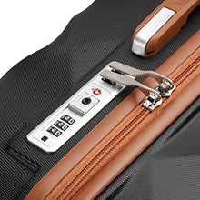 British Traveller 13/20/24/28 Inch Luggage Set with Travel Bag, Interlockable ABS+PC Hard Shell Suitcase, Side Embedded TSA Lock, Smooth Silent TPE Spinner Wheels, Full YKK Zipper Large Capacity Travel Suitcase for Overseas B